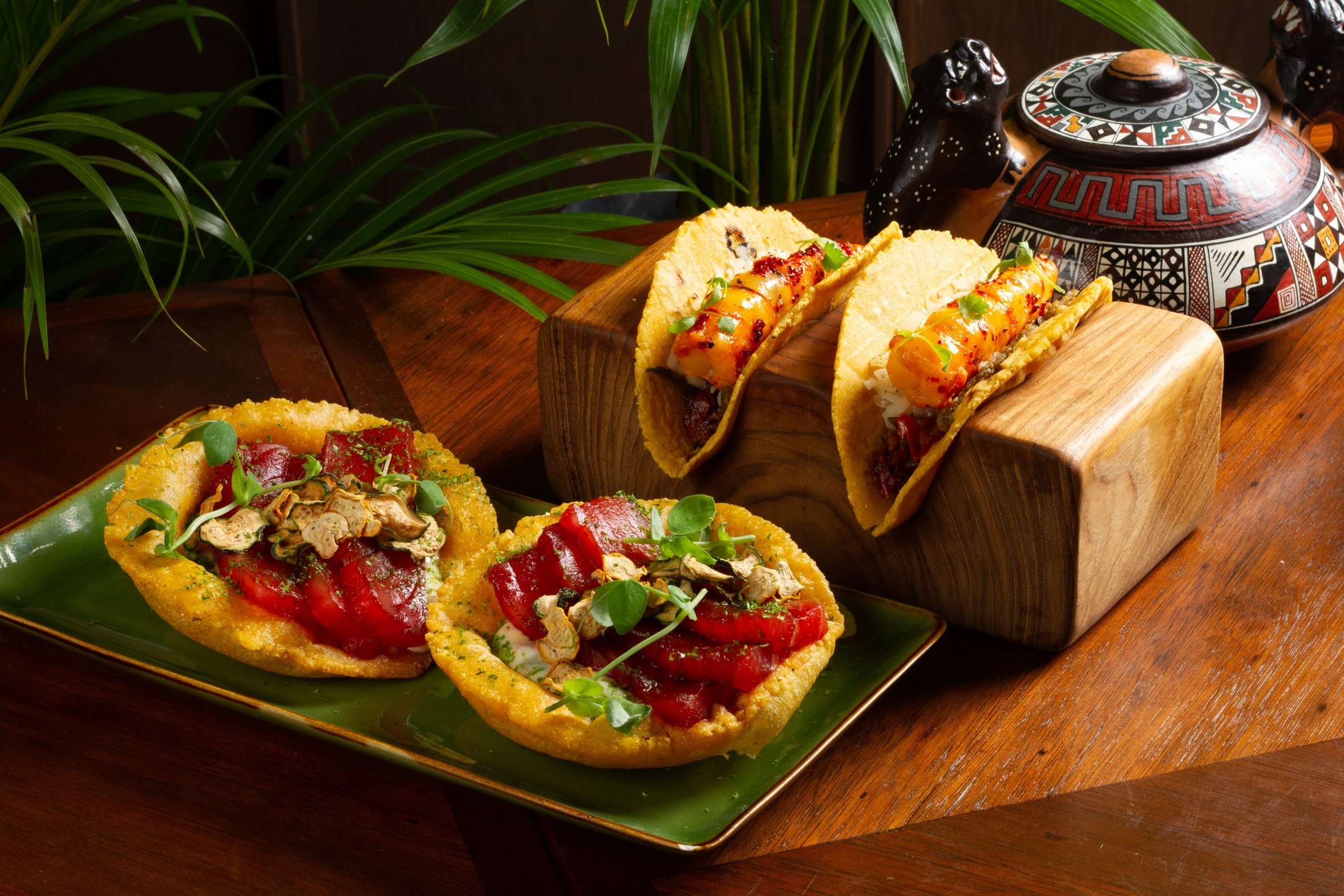 Gobernador shrimp tacos